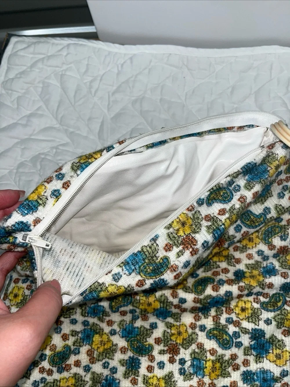Floral Electric Heating Pad in Blue, Green & Yellow